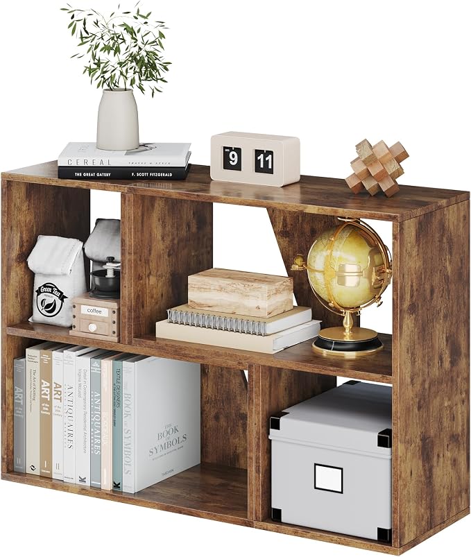 MapleGrace 6 Cube Storage Organizer, Wooden Storage Shelves Bookcase by MapleGrace