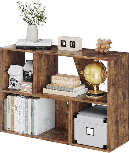 MapleGrace 6 Cube Storage Organizer, Wooden Storage Shelves Bookcase by MapleGrace