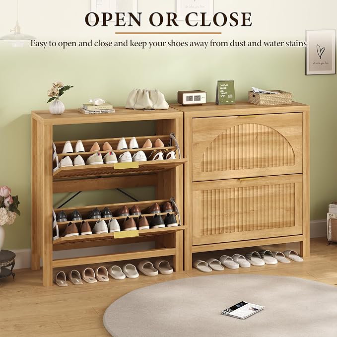 Fluted Shoe Cabinet Storage - Image 8