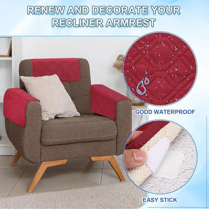 uxcell 2Pcs Sofa Armrest Covers, Armchair Covers - Image 5