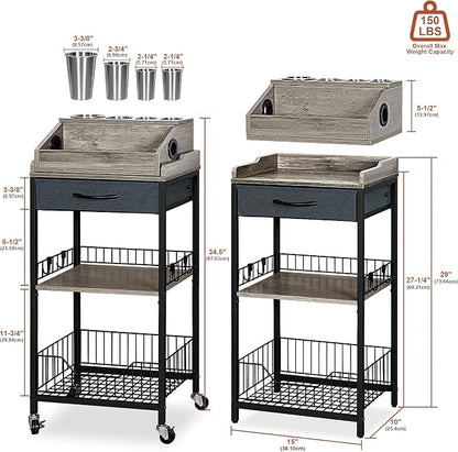 Makeup Organizer Cart Large, 2-in-1 Beauty Organizer - Image 4