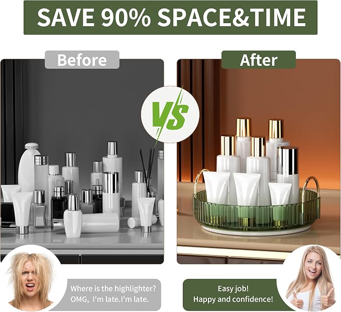 YCIA&DONE 360 Rotating Makeup Organizer and Storage - Image 7