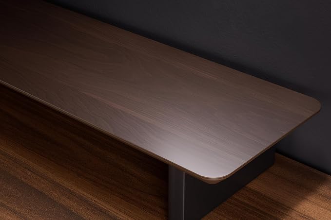 Walnut Dual‑Tier Monitor Stand for Modern Desk Setup – Minimalist Wooden Riser - Image 5