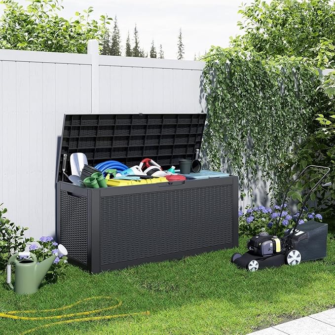 100 Gallon Deck Box, Resin Outdoor Storage Box - Image 6