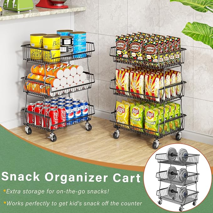 OKZEST Pantry Organizers and Storage Cart - Image 8