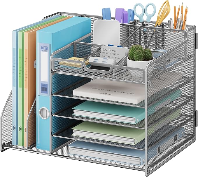 Lavatino 5-Tier Metal Mesh Desk Organizer by Lavatino