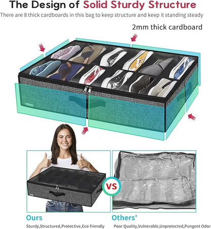 Onlyeasy Under Bed Shoe Storage Organizer - Image 4