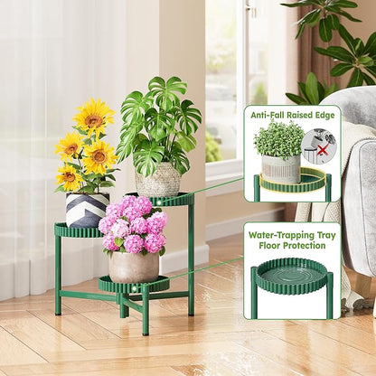 Plant Stand Indoor Outdoor, 3 Tier Corner Metal Flower Display Holder Shelf - Image 4