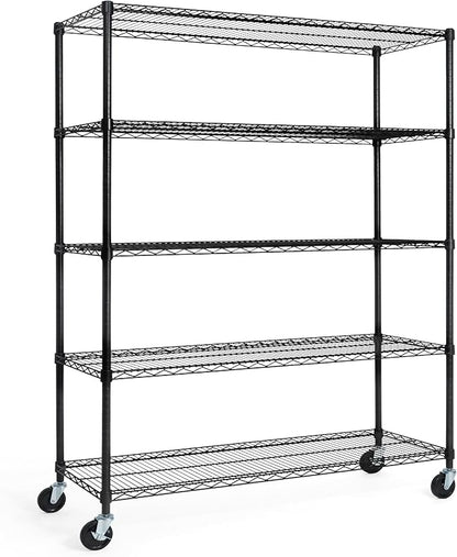 CAPHAUS NSF Commercial Grade Wire Shelving w/Wheels, Leveling Feet & Liners by CAPHAUS