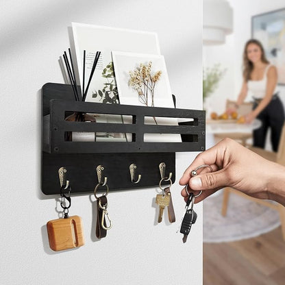 Key Holder Wall Mount, 10 inch Decorative Key and Mail Holder - Image 8