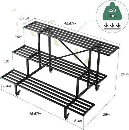 Zhongma 3 Tier Sturdy Metal Plant Stand - Image 3