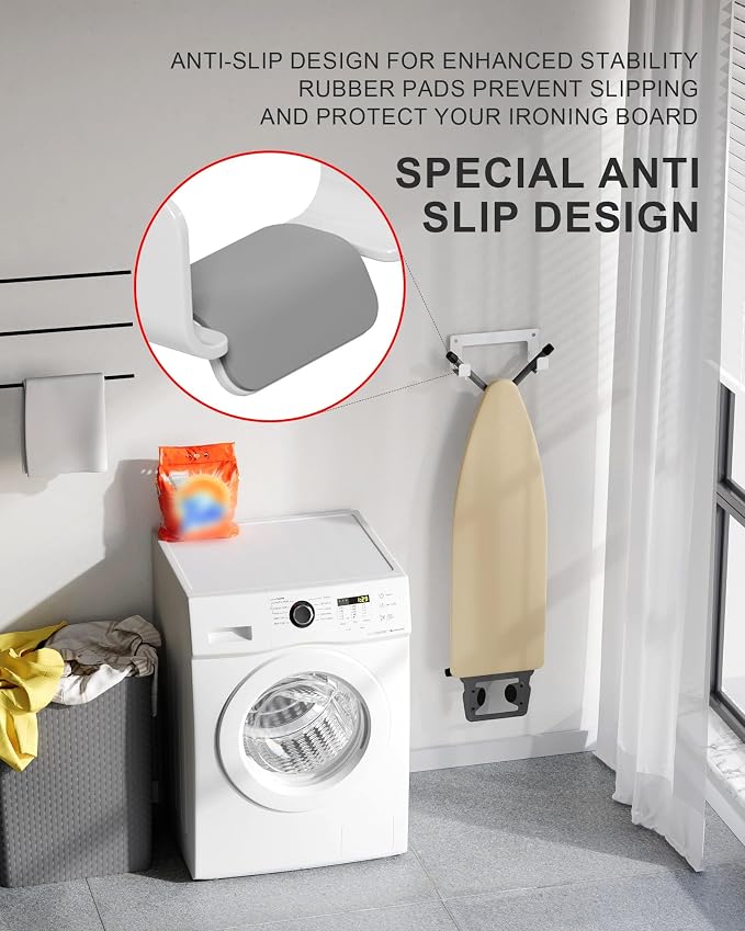 Ironing Board Holder Wall Mount Stainless Steel, Y T Leg Ironing Board Hanger - Image 3