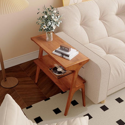 Solid Wood End Table, 2-Tier Side Table - Image 6