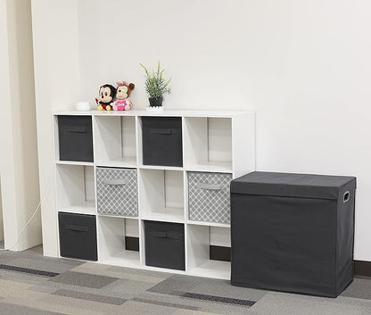 Simple Houseware Foldable Cube Storage Bins, 11-Inch Dark Gray - Image 5