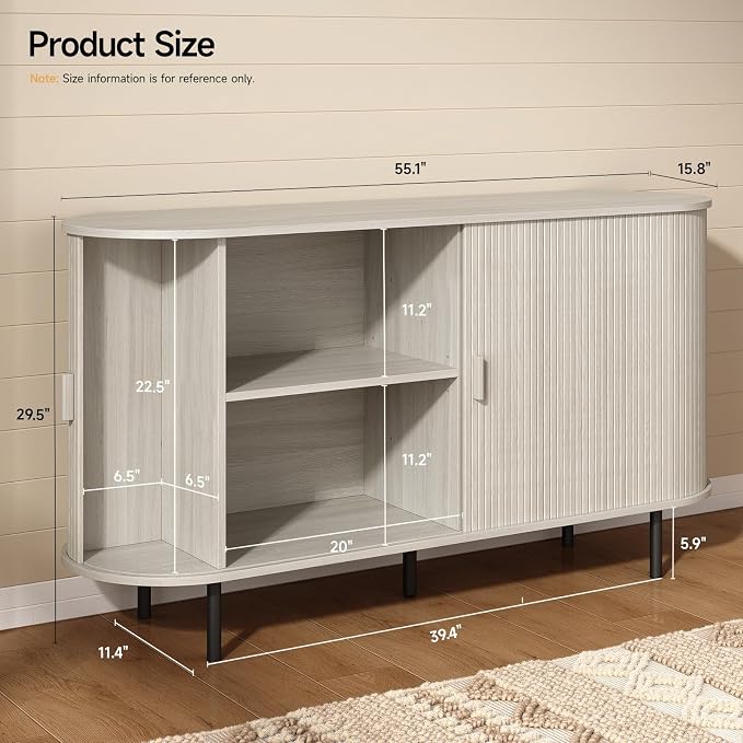 55" Sideboard Buffet Cabinet - Image 2