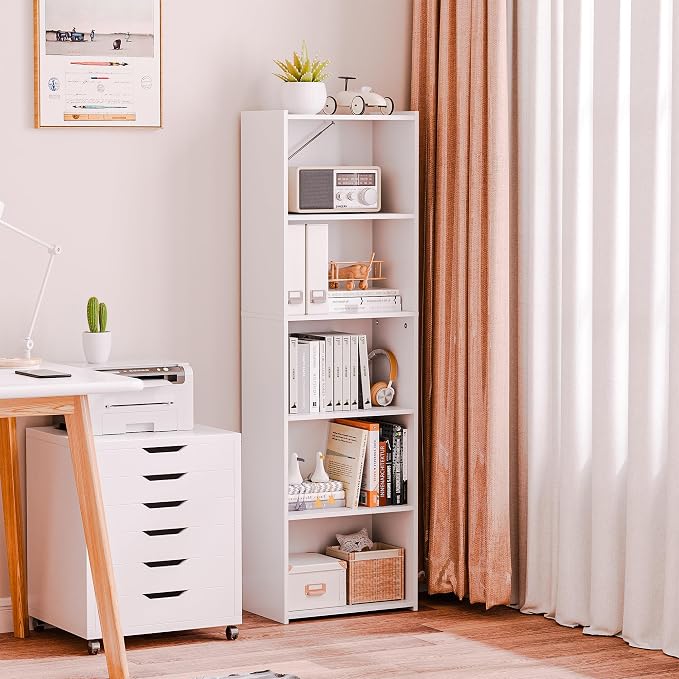 SUPER DEAL 5-Tier Open Shelf Bookcase and Bookshelf, Freestanding Display - Image 2