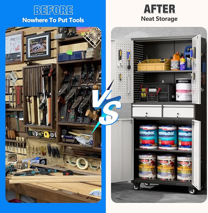 71''H Metal Storage Cabinet - Image 6