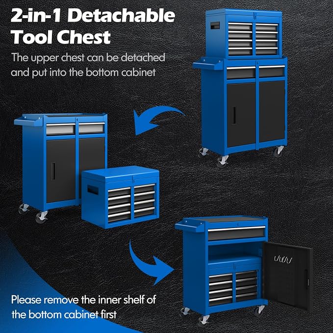 Goplus Tool Chest, 5-Drawer Rolling Cabinet - Image 4
