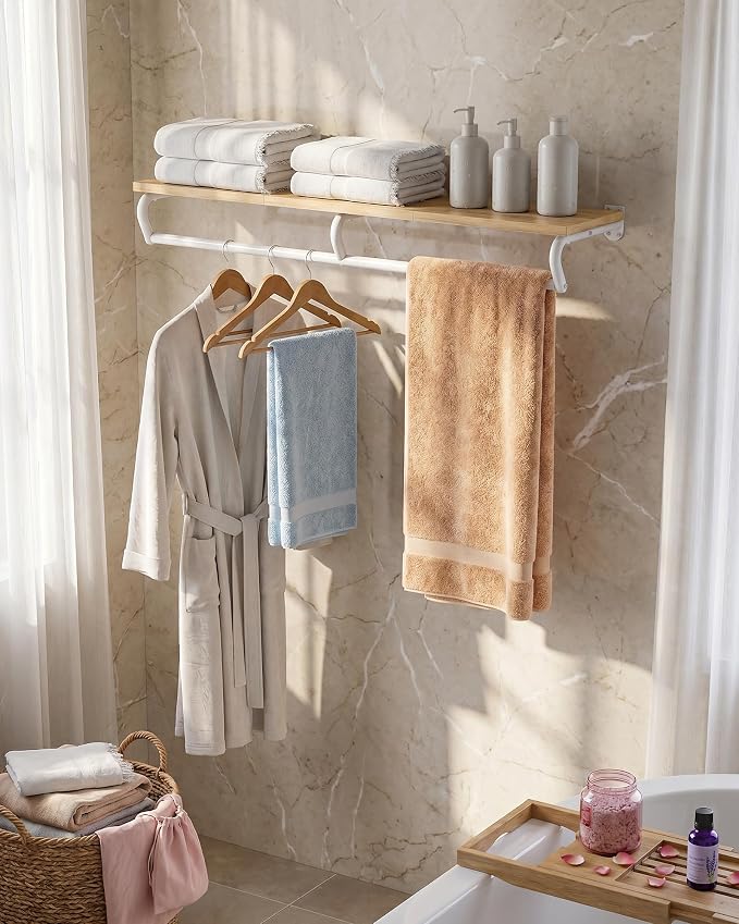 CHOEZON Wall Mounted Clothes Rack, Metal Garment Rack - Image 4