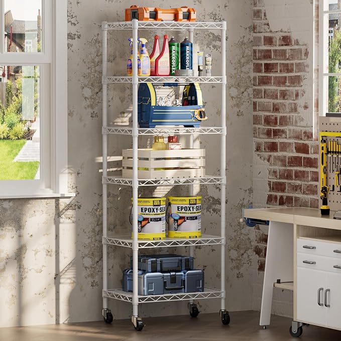 SINGAYE 6 Small Wire Shelves Kitchen Pantry Close Home Organizers and Storage - Image 9