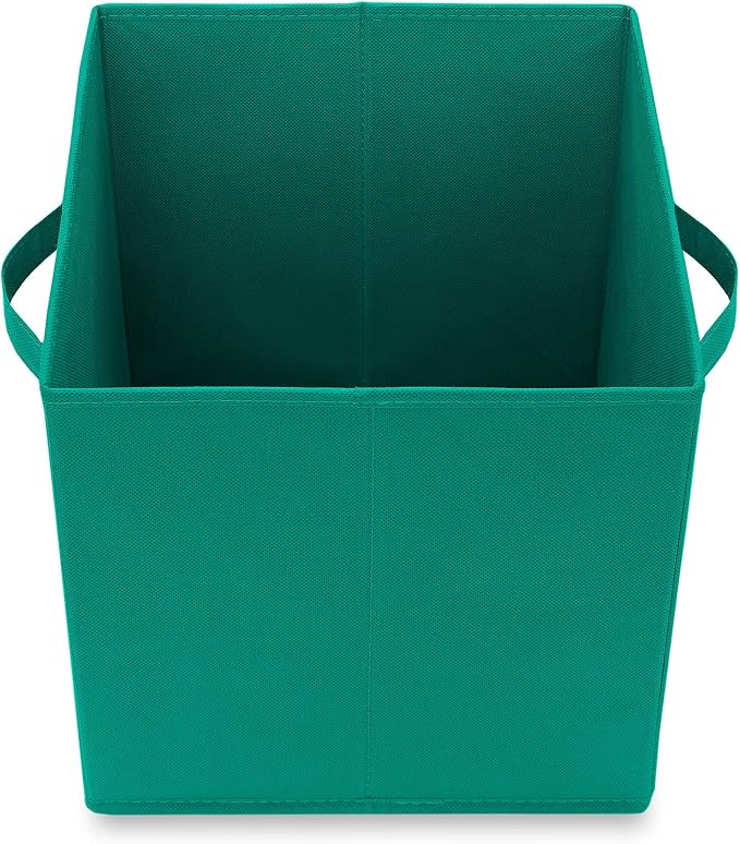 Casafield Set of 6 Collapsible Fabric Cube Storage Bins, Teal - Image 4