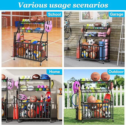 Garage Sports Equipment Organizer, Sports Ball Organizer - Image 4