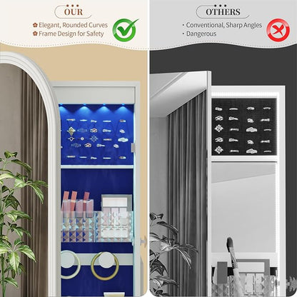 63" Full Length Mirror Jewelry Cabinet - Image 6