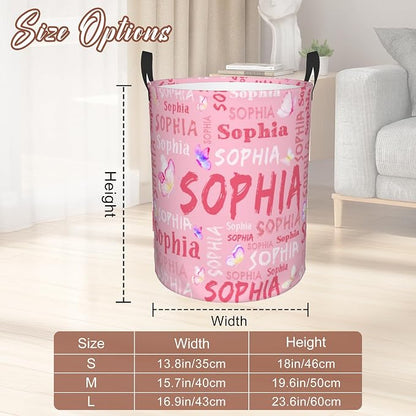Custom Name Laundry Hamper, Personalized Laundry Basket - Image 3