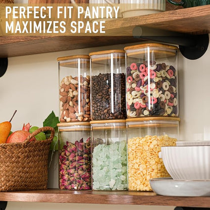 37oz Airtight Glass Square Storage Canisters - Image 5