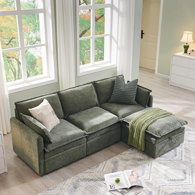 88.98" Sectional Couches for Living Room, Cloud Couch Sectional by wow97EnrichYourLivingspace