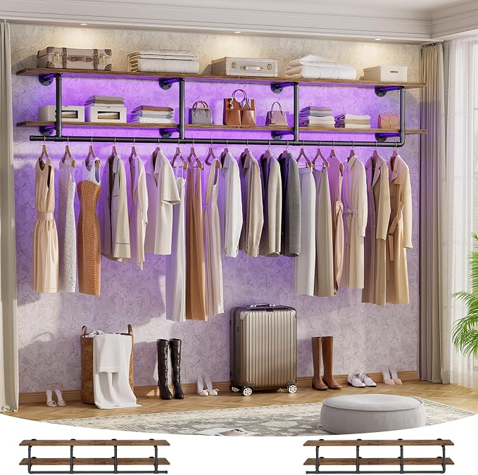 Aheaplus Industrial Pipe Clothes Rack by Aheaplus