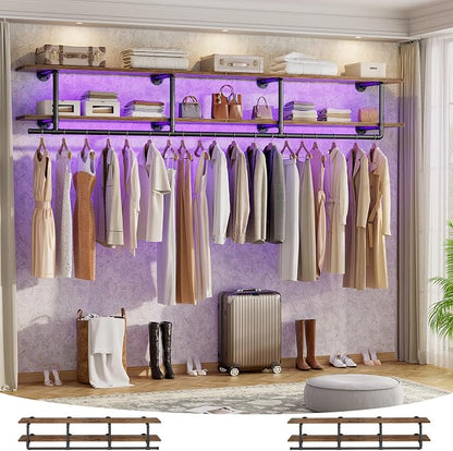 Aheaplus Industrial Pipe Clothes Rack by Aheaplus