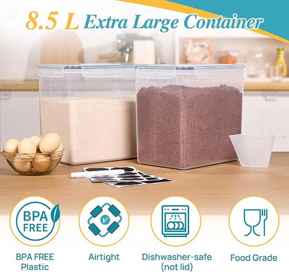 Vtopmart 8.5L 2 Pack Extra Large Flour Sugar Storage Containers - Image 3