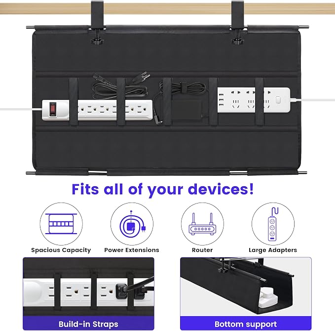 Under Desk Cable Management Tray Storage - Image 5