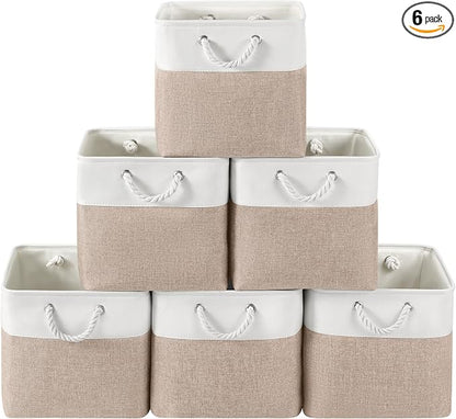 13x13 Inch Foldable Fabric Cube Storage Bins by VQRTEXAStorageBasket