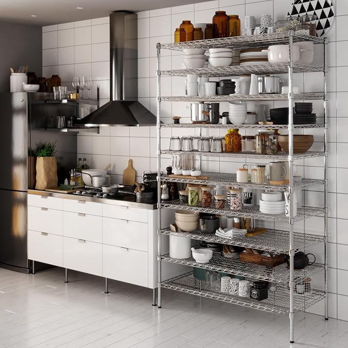24" Deep x 48" Wide x 86" Height Wire Shelving Kit | 10-Tier | NSF Commercial - Image 6