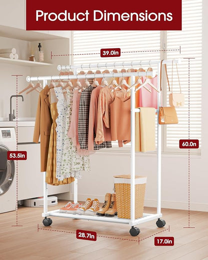 Sakugi Double Rods Clothes Rack - Image 2