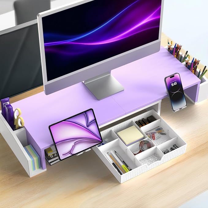 Simple Houseware Desk Dual Monitor Stand Riser - Image 7