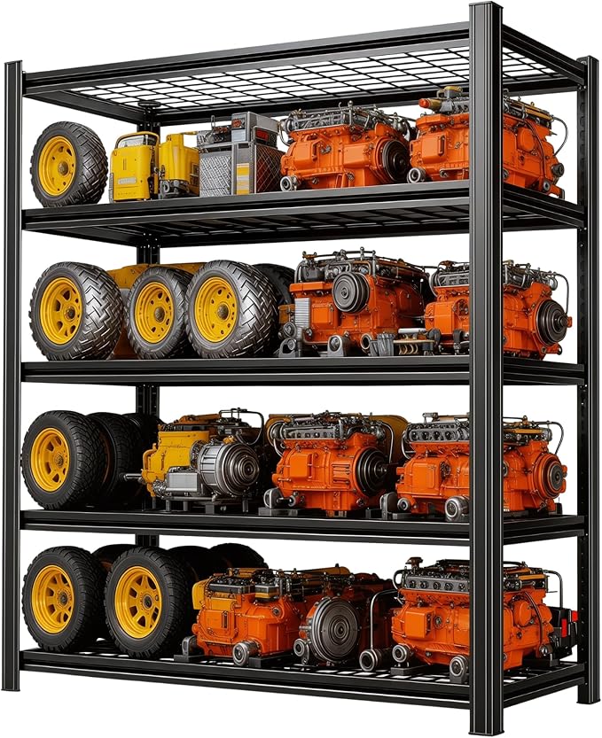 Garage Shelving, Heavy Duty Storage Shelves, Adjustable Boltless Units | Metal by Beaunatixx