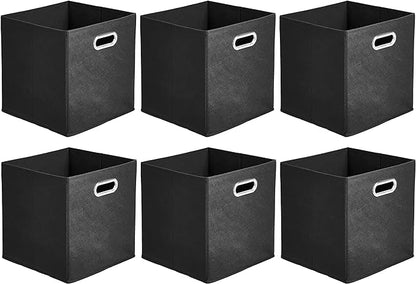 Amazon Basics Collapsible Cube Storage Organizer Bins, 10.5 x 10.5 x 11 inches by AmazonBasics
