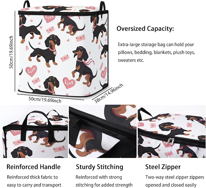 king comforter storage bag, clothes blanket bedding pillow quilt organizer - Image 3