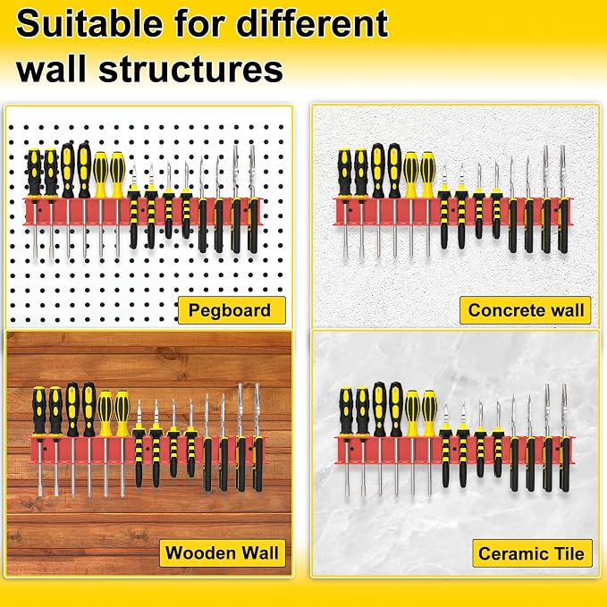 Screwdriver Plier Organizer Wall Mount, Screwdriver Rack, Metal Plier Holder - Image 6