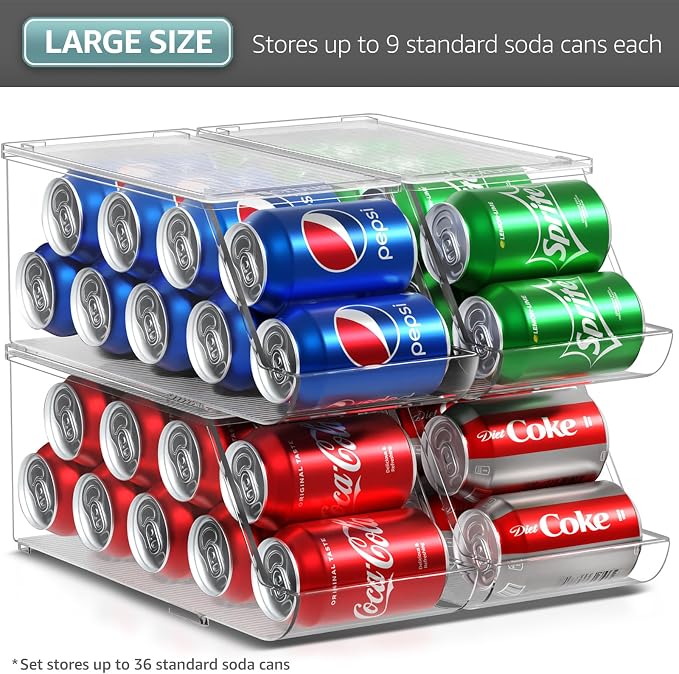 Sorbus Soda Can Organizer for Refrigerator - Image 3