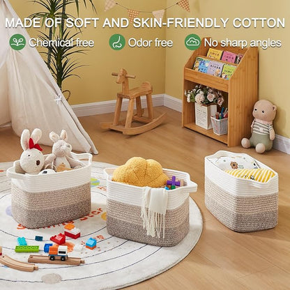 Storage Basket for Organizing, Woven Baskets for Storage, Rectangle Decorative - Image 5