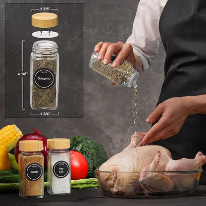 NETANY 36 Pcs Glass Spice Jars - Image 3
