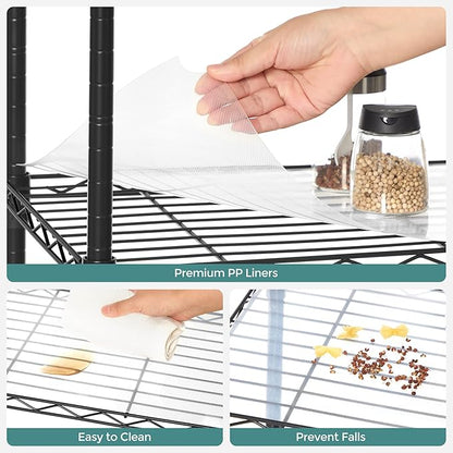 SONGMICS 5-Tier Storage Shelves, Wire Shelving Unit, Kitchen Metal Shelves - Image 6