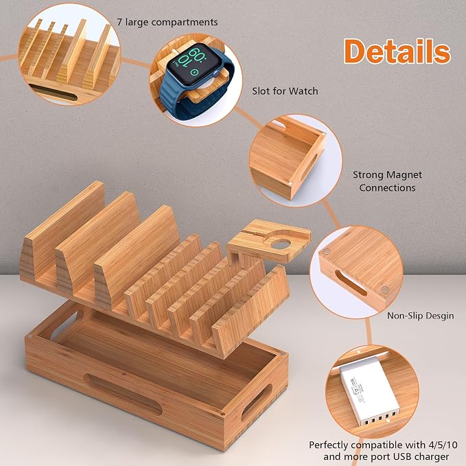 Pezin & Hulin Bamboo Charging Station Holder - Image 4