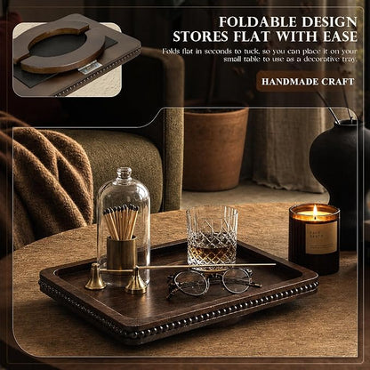 EOSAHR Acacia Wood Couch Tray - Image 4