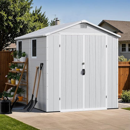 Patiowell 6X8 FT Plastic Outdoor Storage Shed by Patiowell