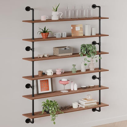 HDDFER 48 InchPipe Bookshelf Floating Shelves - Image 6